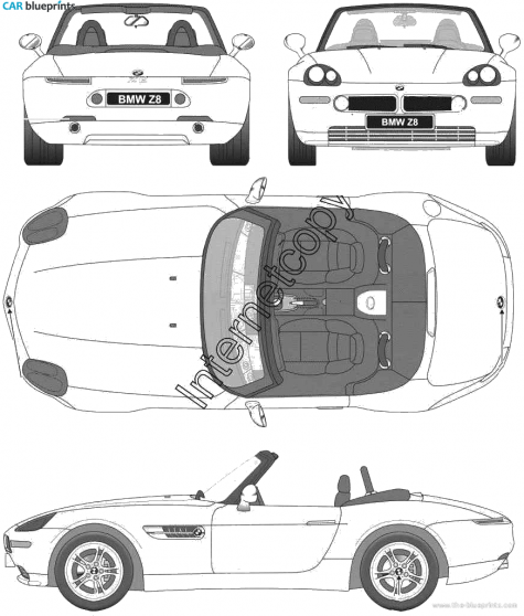 2000 BMW Z8 Roadster blueprint